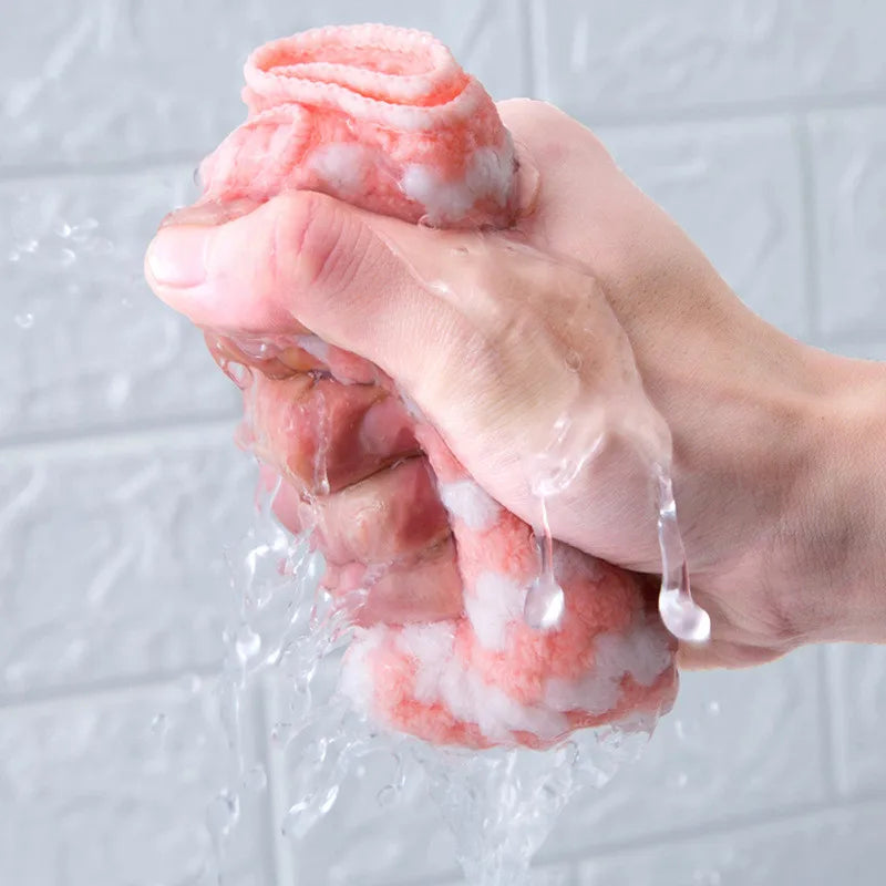 Microfiber Towel Absorbent Kitchen Cleaning Cloths Non-stick Oil Dish Towel Rags Napkins Tableware Household Cleaning Towel Tool Qme