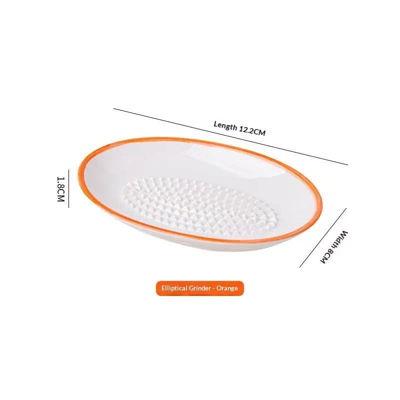 Japanese Ceramic Garlic Grater Plate Porcelain Ginger Wasabi Grinder Qme B Orange