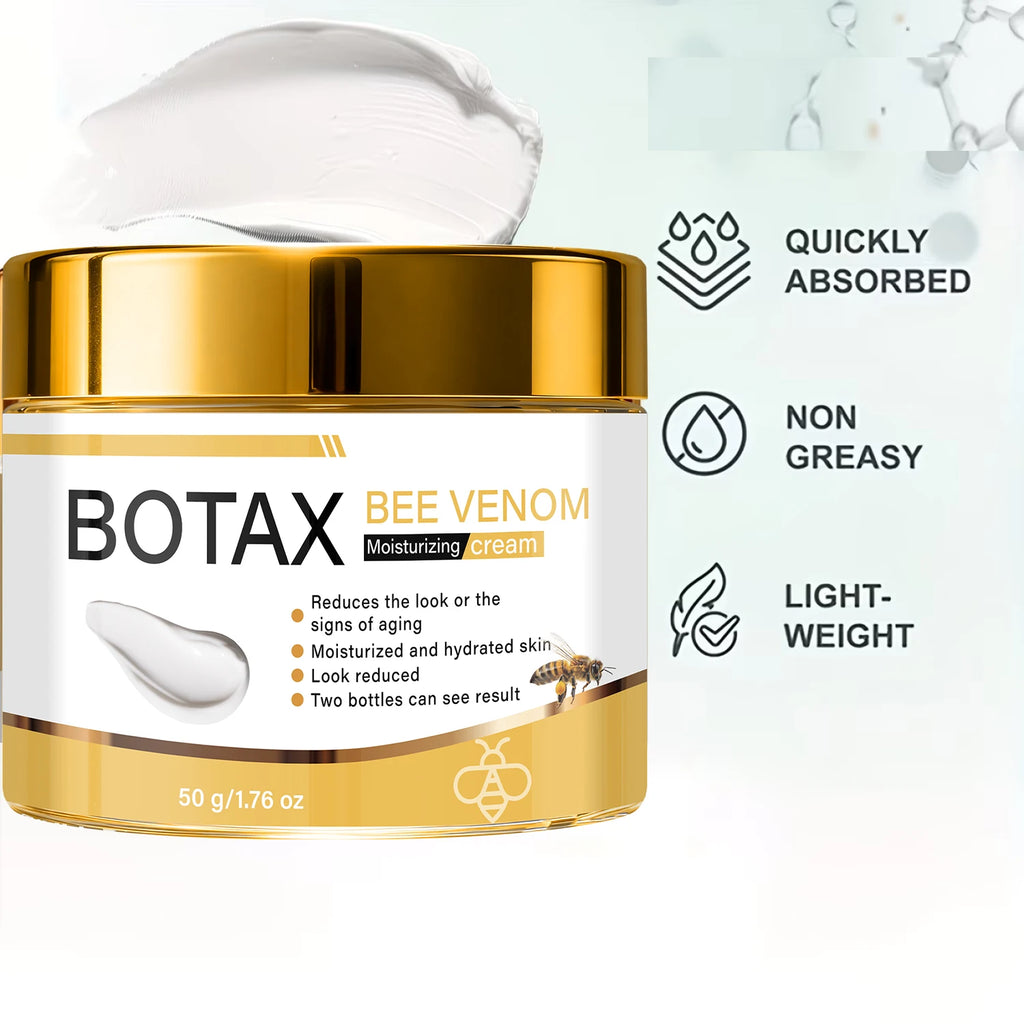 BOTAX Bee Venom Moisturizing Cream, Firming & Anti-Aging with Retinol, Hyaluronic Acid & Collagen for Hydrated Skin Qme