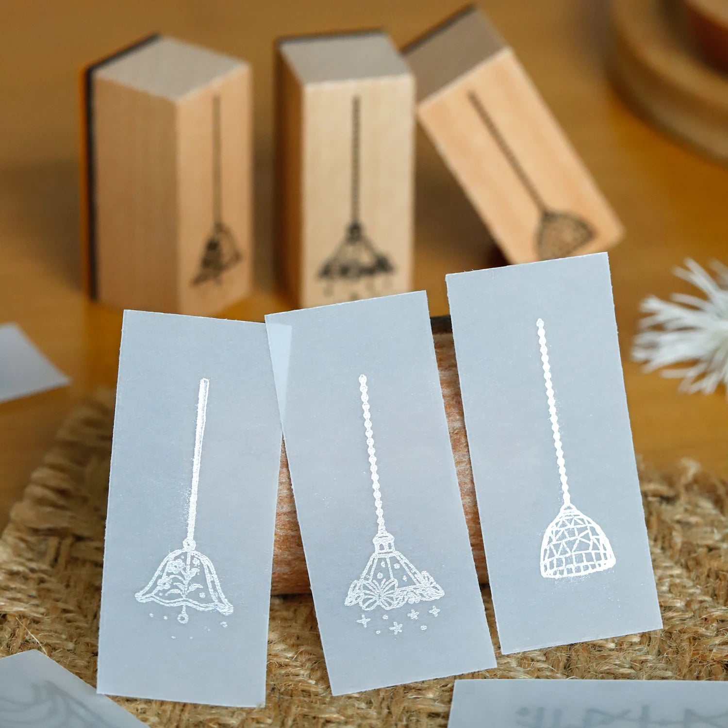 TIANZI 1pc Lamp Theme Vintage Wooden Rubber Cute Night Lights Set Stationery Seal Stamping For Card Making Planner Scrapbook Qme