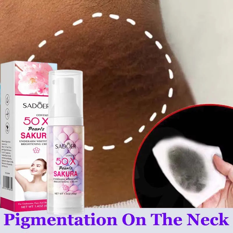Skin Whitening Serum Private Parts Underarm Bleaching Serum Whiten Butt Knee Brighten Inner Thigh Arm Body Remove Dark Melanin Qme