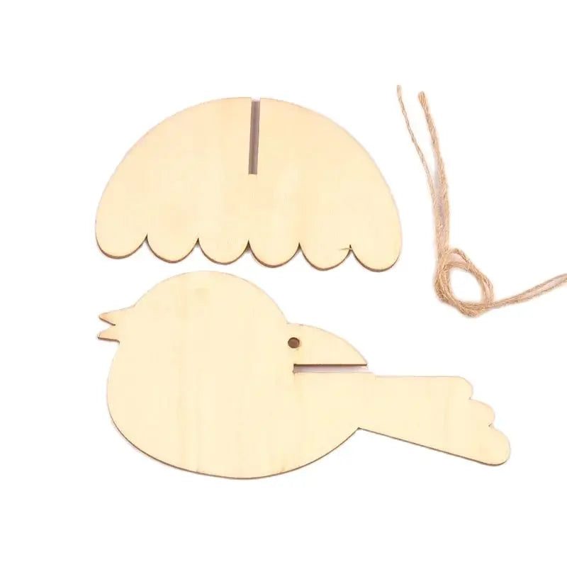 3Pcs 15x11cm Unfinished Blank Wooden Slices DIY Handmade Assembled Crafts 3D Hanging Birds Kids Christmas Decor Party Gift c3756 Qme 3Pcs