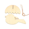 3Pcs 15x11cm Unfinished Blank Wooden Slices DIY Handmade Assembled Crafts 3D Hanging Birds Kids Christmas Decor Party Gift c3756 Qme 3Pcs