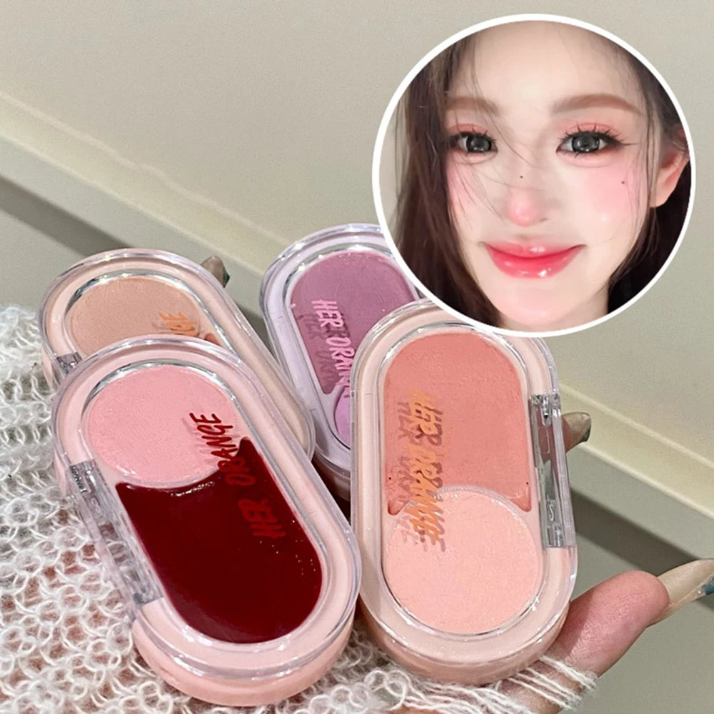 Dual-color Blush Cream Moisturizing Matte Finishwith Expanding Qme