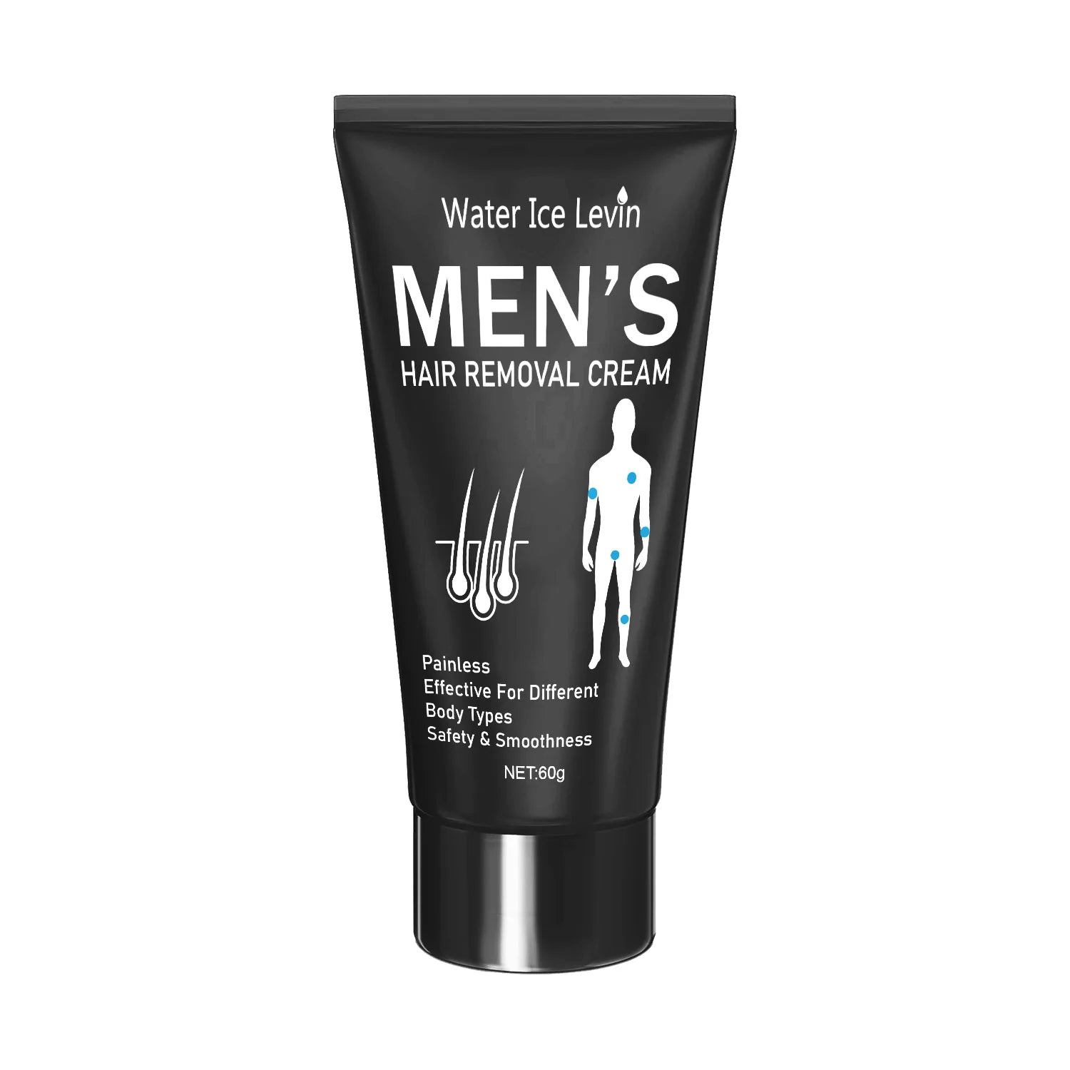 60g Hair Removal Cream for Both Men and Women, Painless, Fast, and Thorough, Leaving Skin Smooth and Refreshing, Restoring Confidence Qme 60g