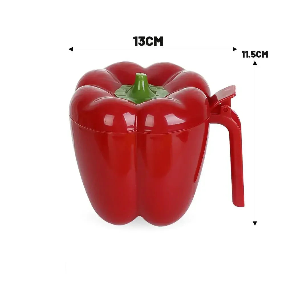 1 Plastic Creative Seasoning Jar Container Spoon Chili Shape Barbecue Qme 1set red