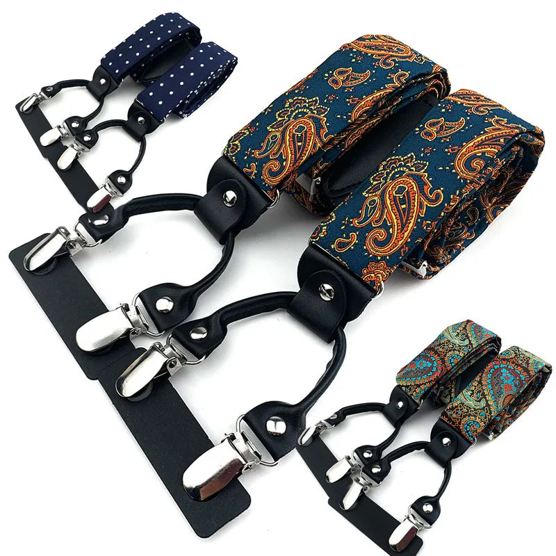 Men's Suspenders Strong Clip Adjustable Y Shape Back Costume Tuxedo Qme