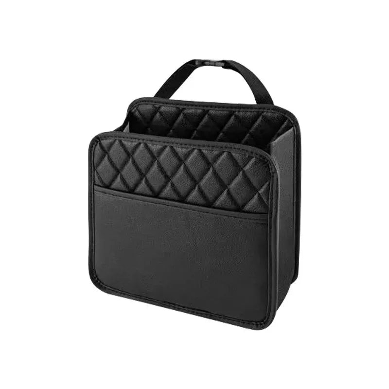 Multifunctional Leather Storage Bag Car Seat Garbage Suitable Most Qme