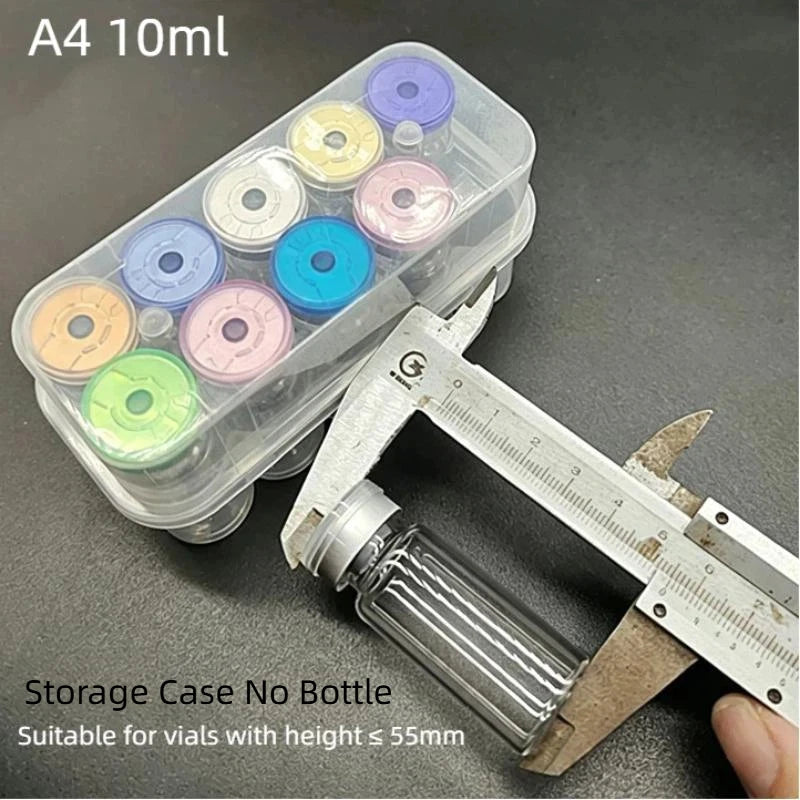 3/5/7/10ml Medicine Bottle Storage Box Plastic Transparent Plastic Vial Organizer Storage Case Cape Dispensing Boxes Qme A4