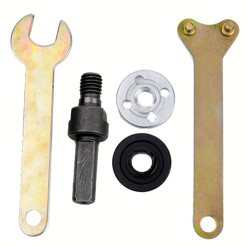 5pcs Metal Angle Grinder Transfer Rod Set-Durable Manual to Electric Conversion Kit with Holding Range, Secure Attachment Design Qme 5pcs Set