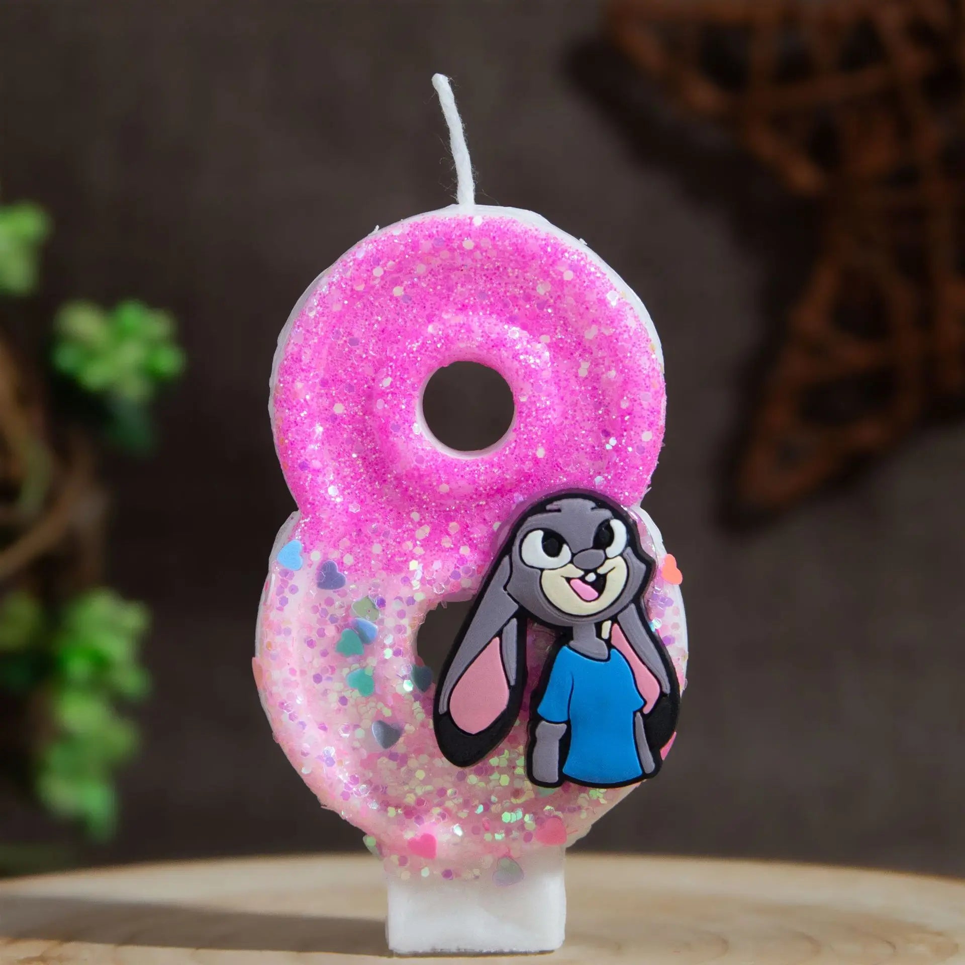 Judy Rabbit Birthday Candles Number 0-9 Cake Holiday Mood Lighting Qme 8