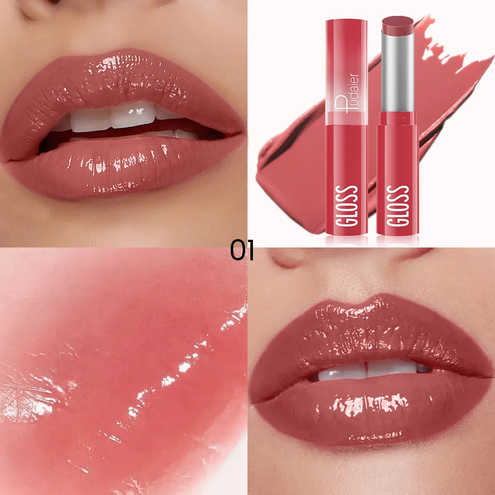 Hydrating Berry Shine Lipstick Long-lasting Plump Lip Cream Qme A-C2073-01