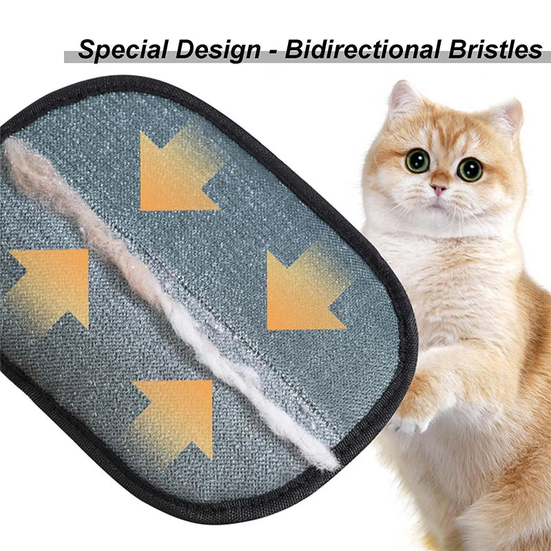 2025 Pet Hair Removal Glove Cats Dogs Remover Electrostatic Gloves Qme