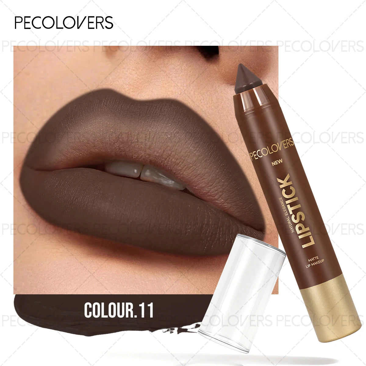 Lip Liner Brown Tube Outlines Contours Lips Creates Plump Charming Qme 11