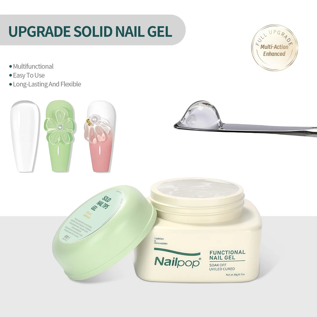Nailpop Solid Nail Gel Adhesive Press-on Nails Ultra Strong Adhesion Qme