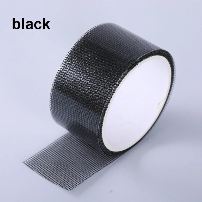 2M Door Window Screen Repair Tape 5cm Width Super Strong Adhesive Waterproof Fiberglass Instantly Covering Mesh Hole Tears Tape Qme black 2m 5cm|China Mainland