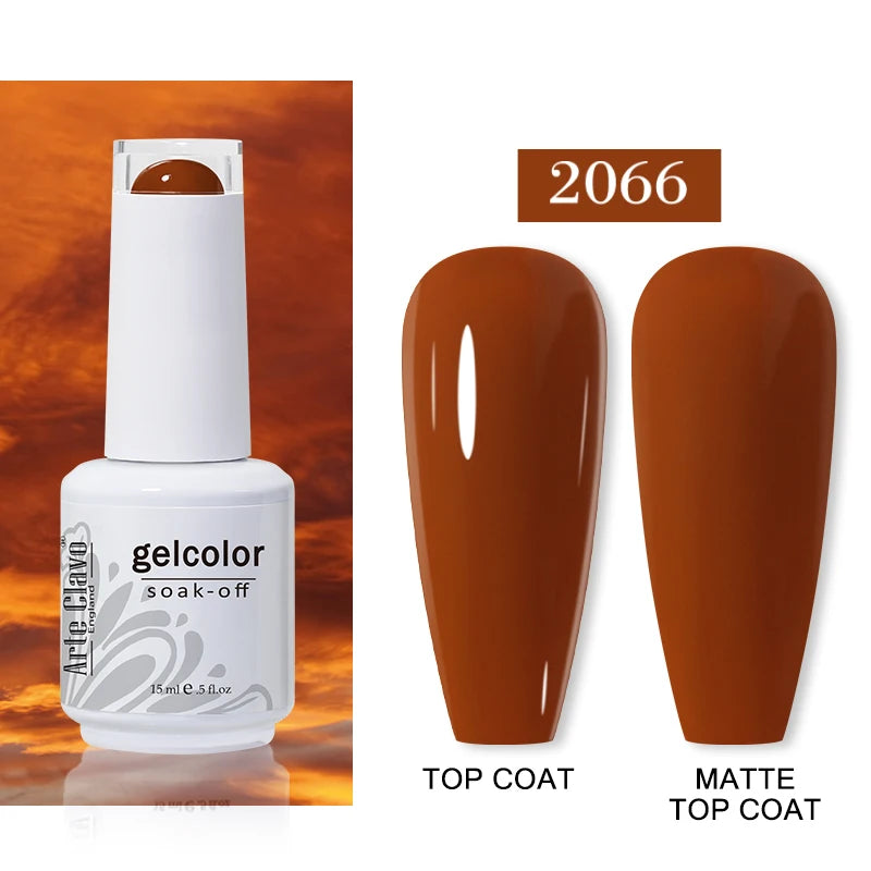 Arte Clavo15ml Gel Nail Polish Art 65 Colors Colorful Soak Off UV