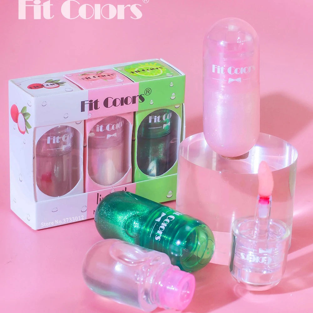 Mini Capsule Color Change Lip Gloss Lip Oil Makeup Glitter Moisturizing Transparent Shiny Glossy Nutritious Liquid Lipstick Qme