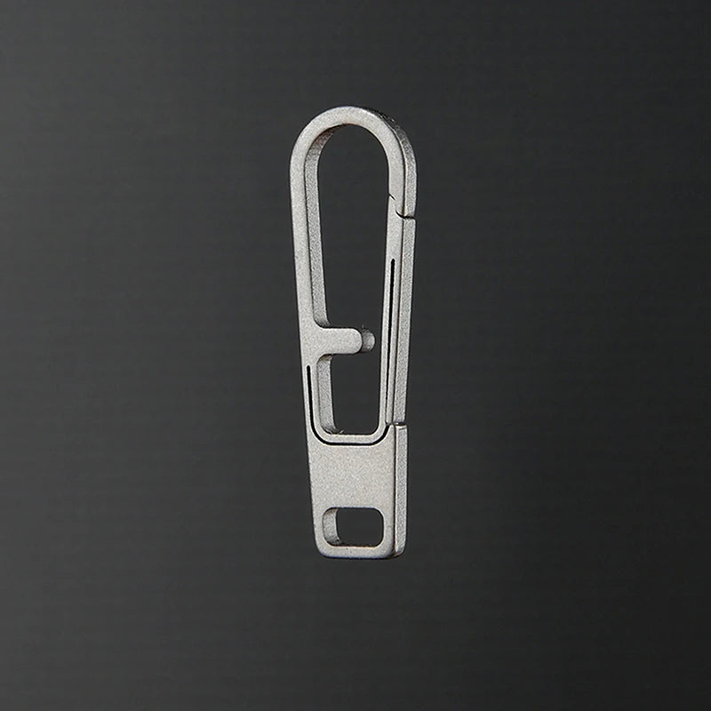 Titanium Alloy Zipper Puller Header Accessories Connector Keychain Qme Gray