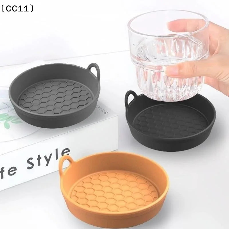 Anti-slip Coaster Car Stable Food Grade Silicone Gel Drink Holder Pad Qme