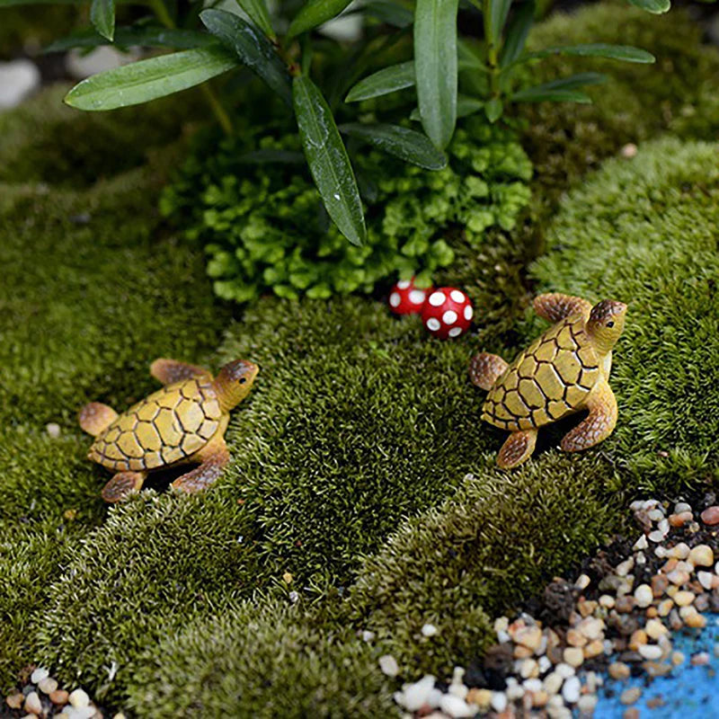 Aquarium Fish Tank Decor Mini Sea Turtle Model Resin Ornaments Home Landscape Accessories Fine Workmanship Layout Prop Qme