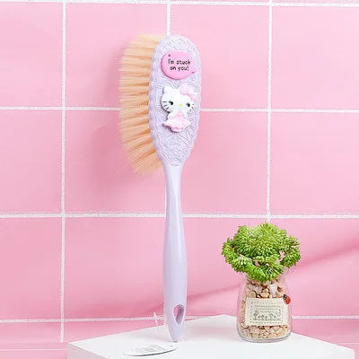 Hello Kitty Cute Cartoon Bed Brush Household Dusting Brush Long-Handled Bed Cleaning Brush Soft-Bristle Anti-Static Broom Qme 1