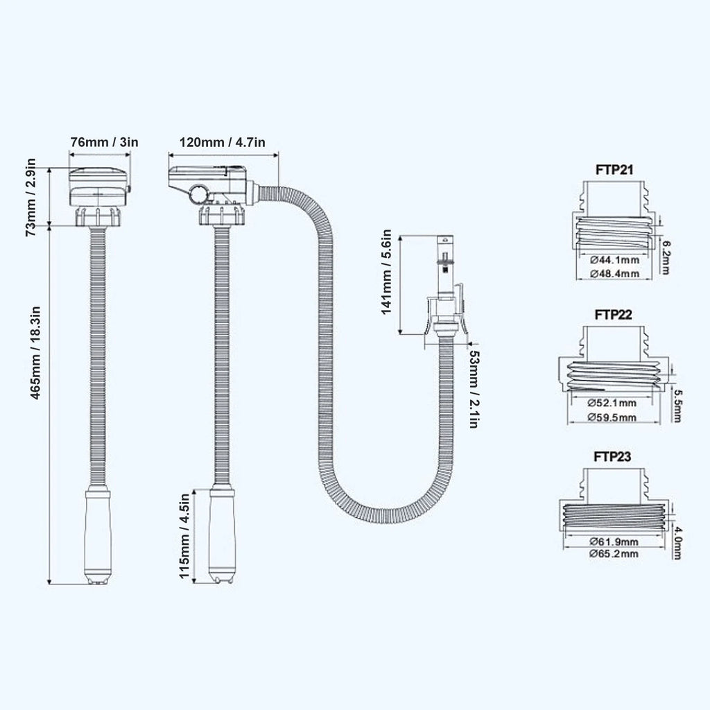 Fuel Transfer Pump Electric Oil Extraction Pump High Speed Siphon Battery Operated Canister Pump with 3 Size Adapters Qme