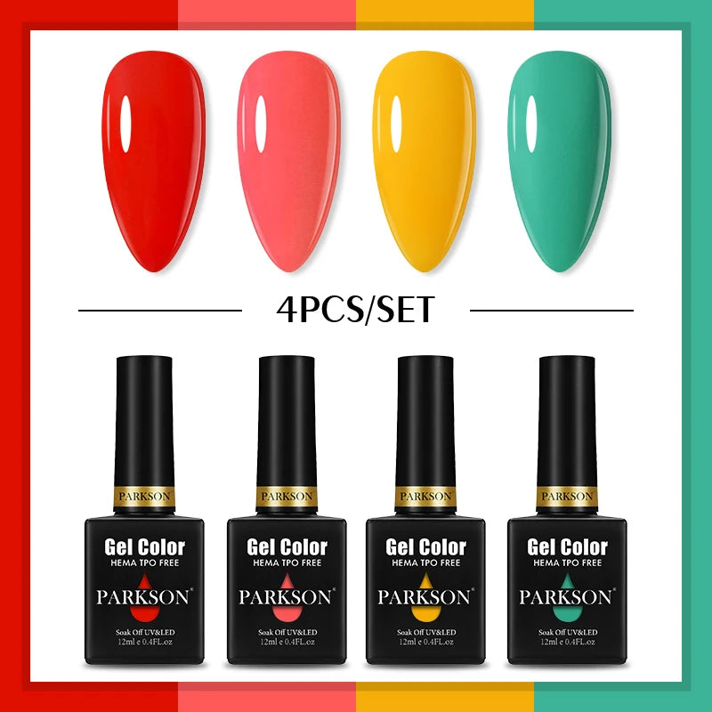 PARKSON Macaroon Series Gel Nail Polish LED UV Summer Solid Semi Qme ZH17