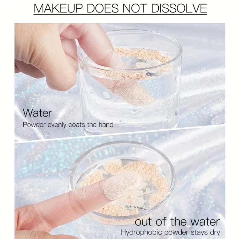 Hydrating Flawless Setting Powder Natural Nude Finish Strong Oil Qme