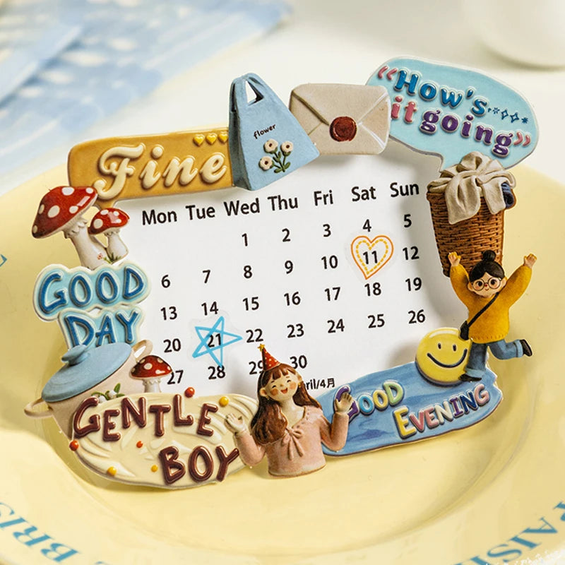 Simulated Ceramic Texture Flat Stickers, Dopamine Color Scheme with Blessing Wishes, Ideal for Junk Journal Scrapbooking Qme