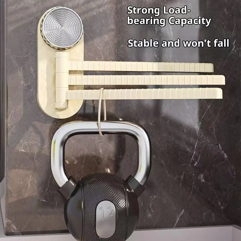 Bathroom Hanger 180 Swivel Towel Rack Wall Mounted Racks Bath Bar Qme 1PCS
