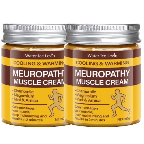 Cooling & Warming Meuropathy Muscle Cream with Chamomile & Magnesium for Neuropathy, Deep Moisturizing Results in 2 Minutes Qme Orange 100g