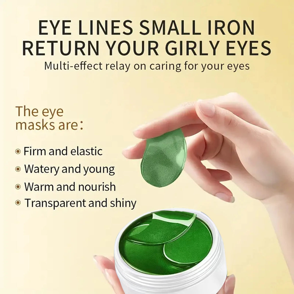 60pcs Aloe Vera Collagen Eye Mask Anti Dark Circles Removal Eyes Bags Moisturizing Firming Eye Patches Eyes Skin Care Products Qme