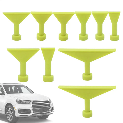1set Dent Removal Puller Tabs 10-pieces No Paint Dent Repair Glue Tabs Vehicle Body Repair Hailstone Damage Fixing Tools Qme