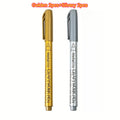 Metallic Craftwork Pen Gold Silver Marker Tip Permanent Art Marker For Glass Wood Ceramic Fabric Painting DIY Craft Supplies Qme Golden Silvery4pcs