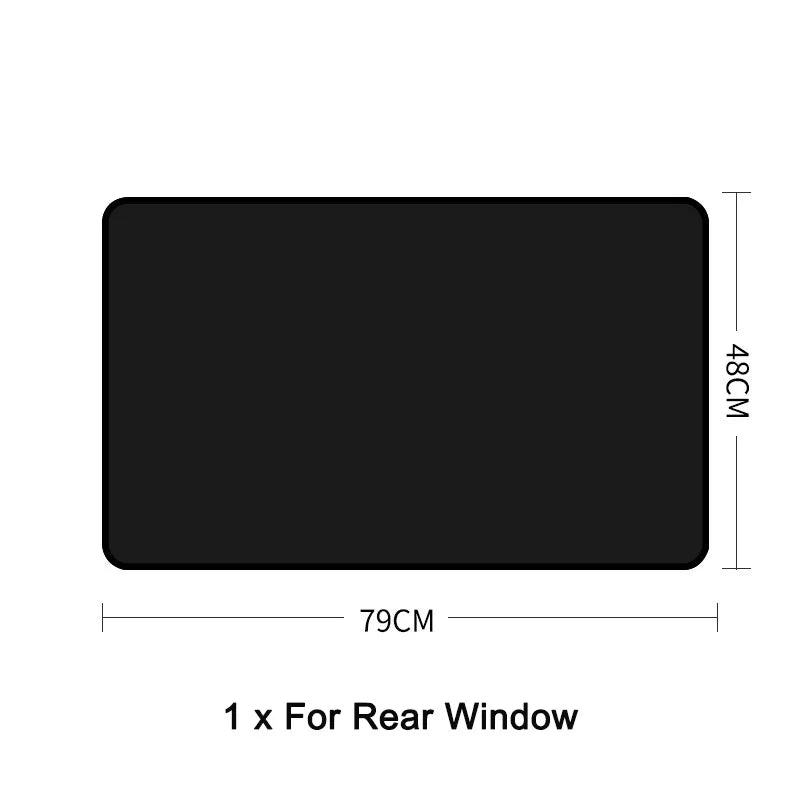 Magnetic Car Sunshade Side Window Cover Sun Visor Summer Protection Window Curtain Cover for Front Rear Auto Accessories Qme Back row 1pcs