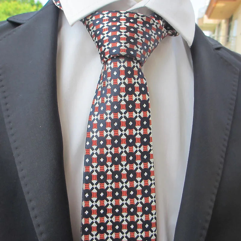 100 Silk Brown Red Gradient Patterned Neat Tie Men's Formal Business Qme RT1