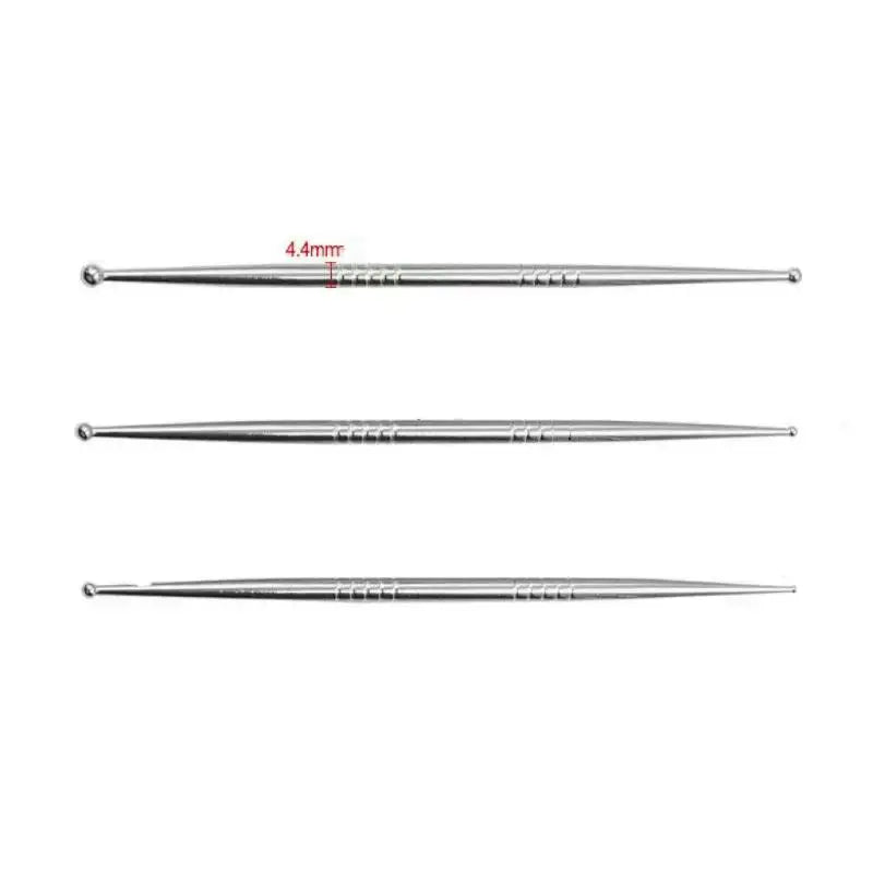 1 Acupuncture Double Head Face Ear Massage Tool Steel Acupressure Pen Qme Set B
