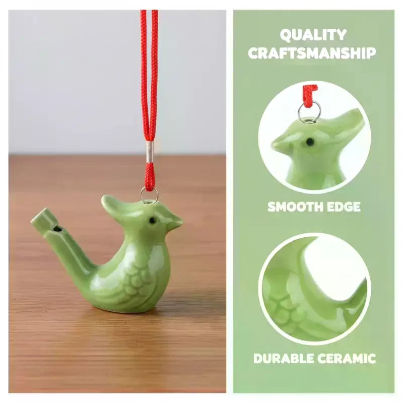 1 Bird Whistle Water Musical Ceramic Colorful Animal Shape Early Qme