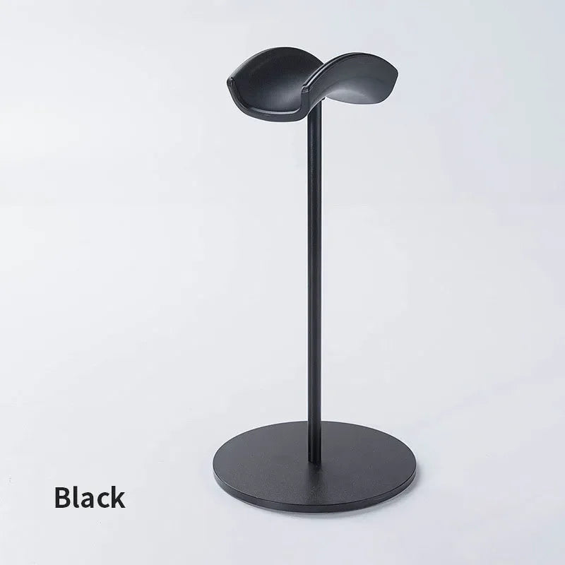 Stylish Non-Slip Aluminum Headphone Stand for Headset Holder Qme black