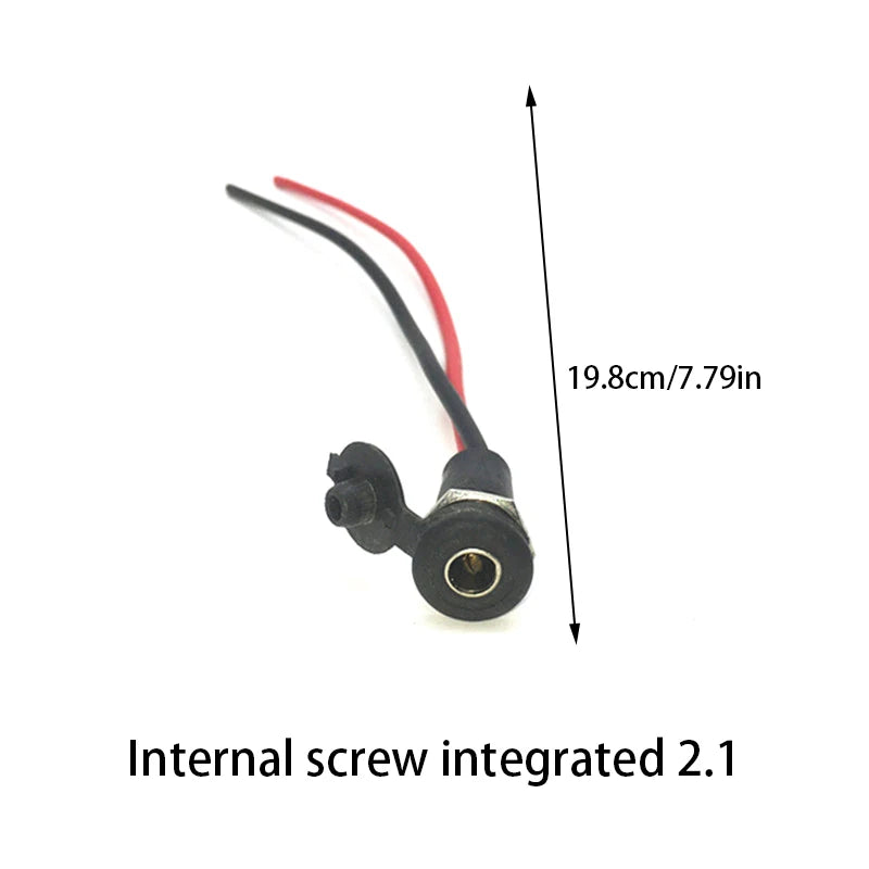 1PC Electric Bicycle Charging Head Lithium Battery Output Line Round Male And Female Base Dc2.1 / 2.5 Charger Plug Socket. Qme A5