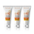 SPF 90 Collagen Sunscreen Cream, Matte Finish, Reef Friendly, 36H Hydration for Sensitive Skin Qme Ivory 80g