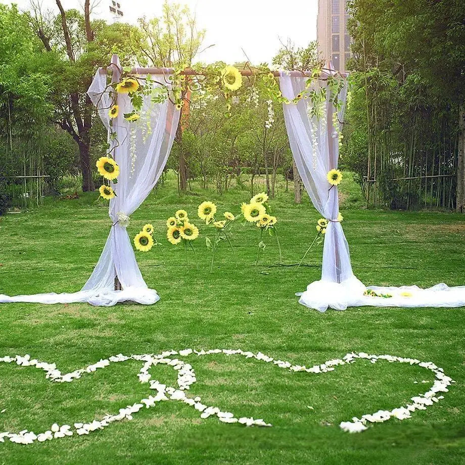 1PC 500cm*48cm gauze gauze wedding layout arch decoration garden party stairs chair back decoration organza Qme