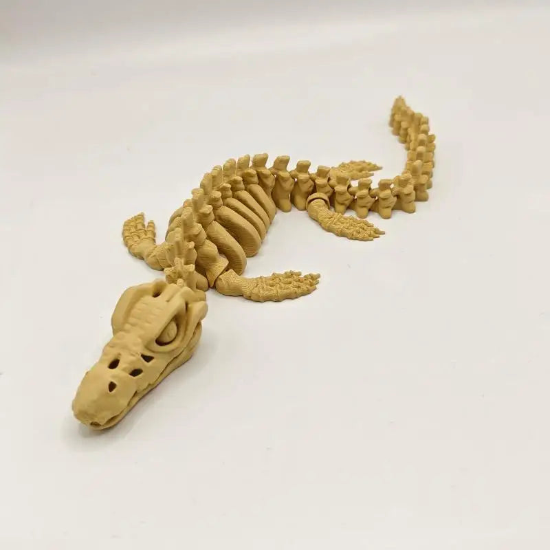 Fins Mosasaurus Skeleton Aquarium Decoration Fish Tank Ornament DIY Qme A1
