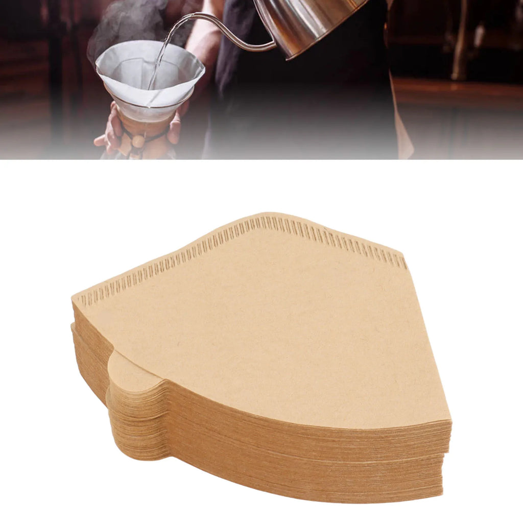 100 Count Cone Coffee Filters Paper Disposable Coffee Filter for 1-2 Cup Pour Over Drip Coffee Maker Natural Unbleached Brewing Qme