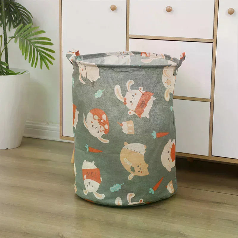 Dirty Clothes Storage Basket Bathroom Storage Bucket Foldable Storage Bag Qme