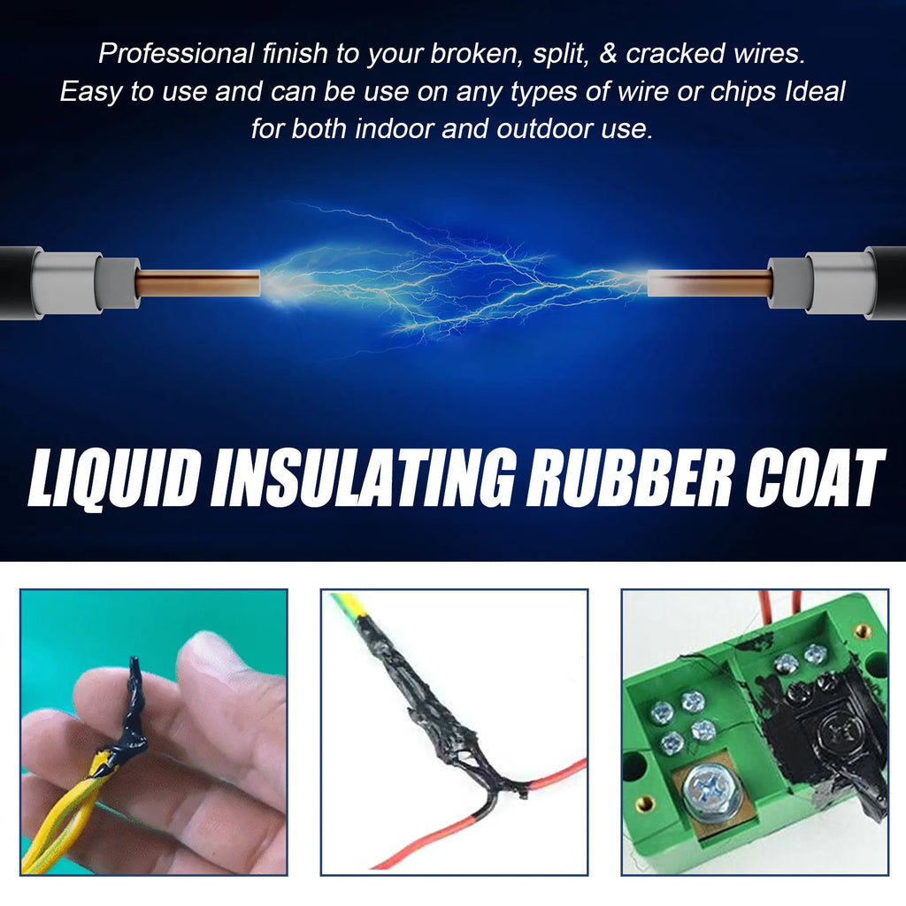 30 Liquid Insulating Tape Repair Rubber Electrical Wire Cable Coat Qme