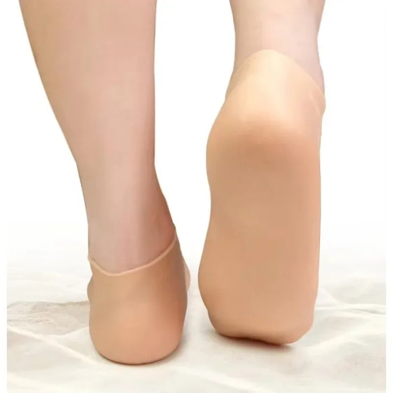 Spa Silicone Moisturizing Gloves Socks Hands Feet Care Prevents Dry Qme