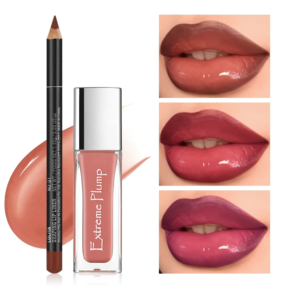 Lip Definer Plumping Gloss Duo All-in-one Defined Voluminous Daily Qme