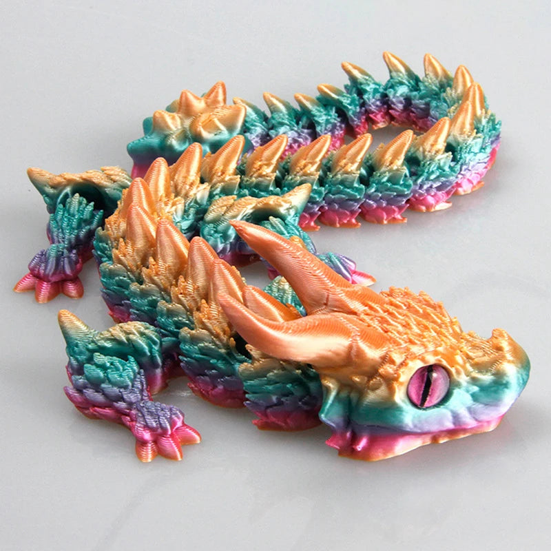 Arrival 3D Printed Akatsuki Magic Dragon Movable Joints Desk Toy Qme Rainbow gradient